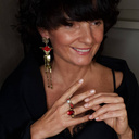 Springtime awakening. Ring with a ruby crystal