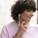 Nostalgic. Cuff bracelet with crystals