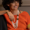 Creature of the night. Chain bracelet with a black heart