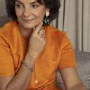 My thoughts are far away. Bracelet with crystals