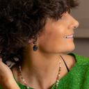 CLEAR VIEW. Drop earrings with crystals