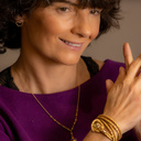 Etosha. Studs with green crystals