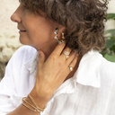 Positive safety pin. Cuff bracelet