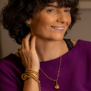 Etosha. Studs with green crystals