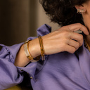 OCTAGON IN GOLD. Cuff bracelet