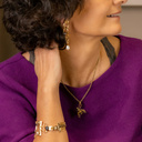 THE NATURE OF THE BEES. Short pendant with a bee