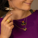 A BEAUTIFUL DAY. Double necklace with crystals