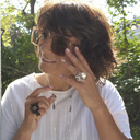 MORTICIA. Double ring with flowers