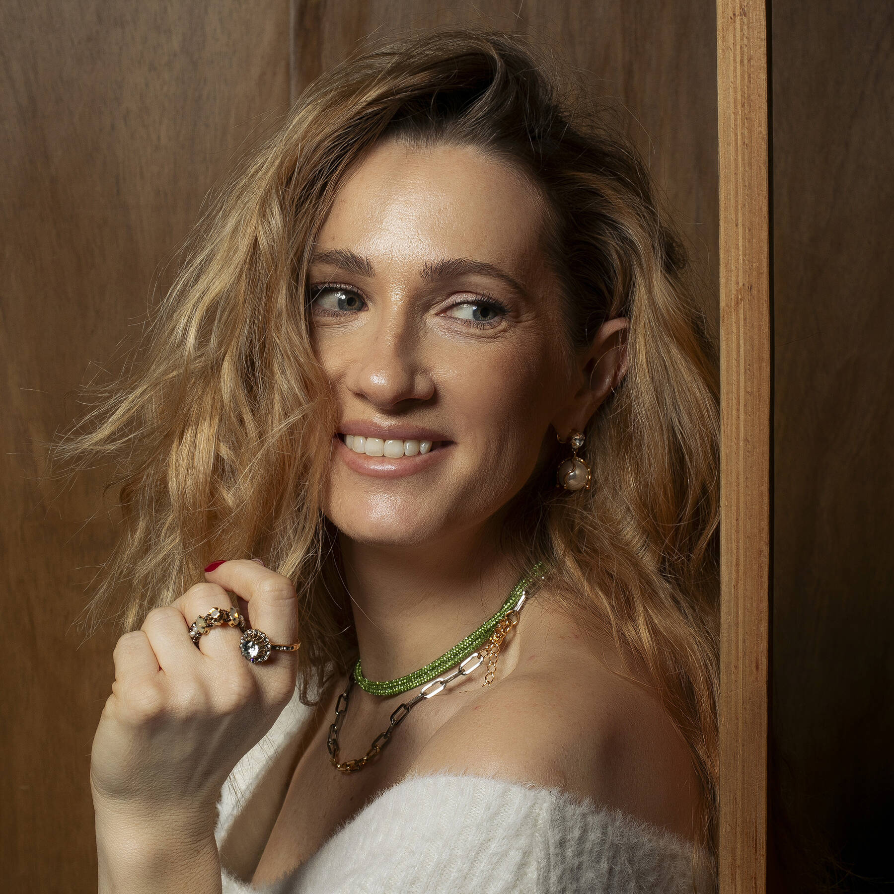 Always forward. Dangle earrings