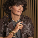 Glamour. Clip earrings with grey crystals