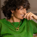 Love is madness. Chain necklace with a heart