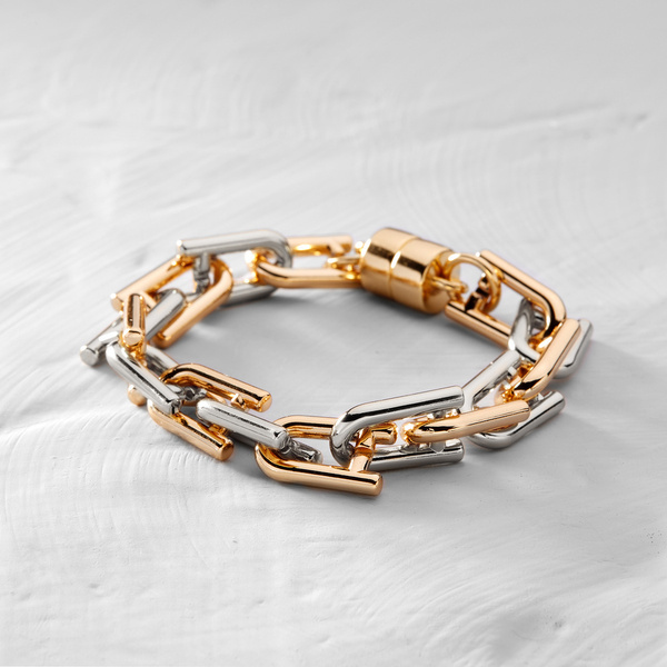 Manhattan. Gold-plated chain bracelet