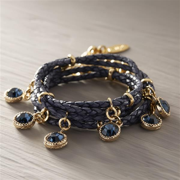 I'm navy blue. Blue bracelet with little crystals