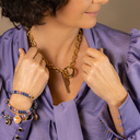 There's hope. Dark blue bracelet with crystals