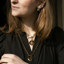 Santo Versace. Necklace with a black lion