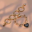 Loving myself. Bracelet with a black heart