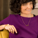 E for Elizabeth. Necklace with the letter E