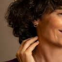 Etosha. Studs with green crystals