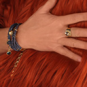 I'm navy blue. Blue bracelet with little crystals