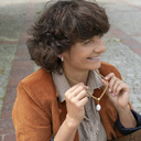 The pearl of happiness. Chain necklace with a pearl