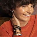 Creature of the night. Chain bracelet with a black heart