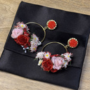 SCENT OF SICILY. Drop earrings with flowers