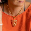 Tiger Queen. Necklace with a tiger pendant