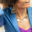 READY TO GO CRAZY. Short necklace with coins