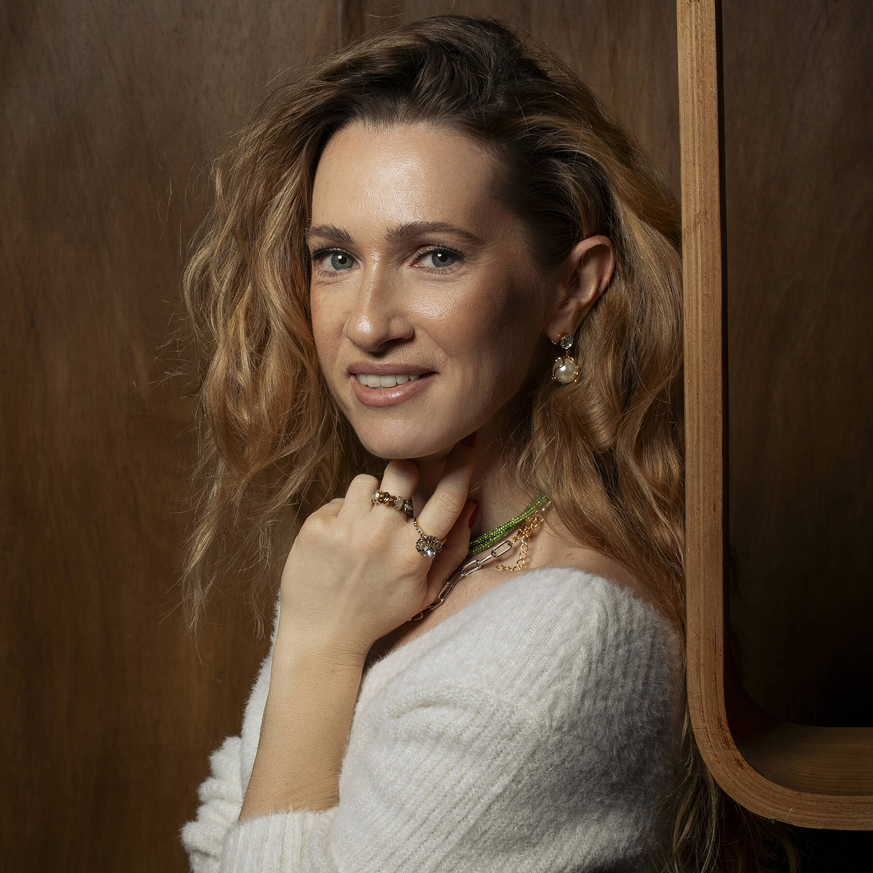 Always forward. Dangle earrings