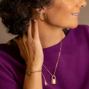 Botswana. Hoop earrings with green crystals