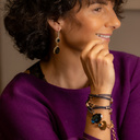 Casual chic. Leather bracelet with charms