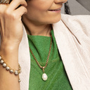 The pearl of happiness. Chain necklace with a pearl