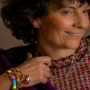 You are crazy. Colorful bracelet with a conch