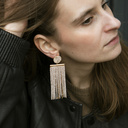 OLDSCHOOL GLAM. Drop earrings with crystals 