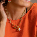 Bad girls do it well. Unusual, gold-plated necklace