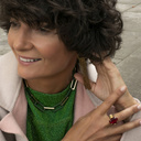 Springtime awakening. Ring with a ruby crystal