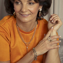 My thoughts are far away. Bracelet with crystals