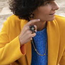 DARK BLOSSOMS. Black flower earrings