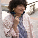 SECRET GARDEN. Hoops with green and black flowers