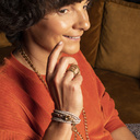 Love is a fire. Chain necklace with a heart