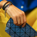 I RECOMMEND MINIMALISM. Dark grey leather bracelet