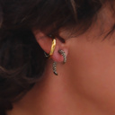 FANGS. Double sided earrings with crystals